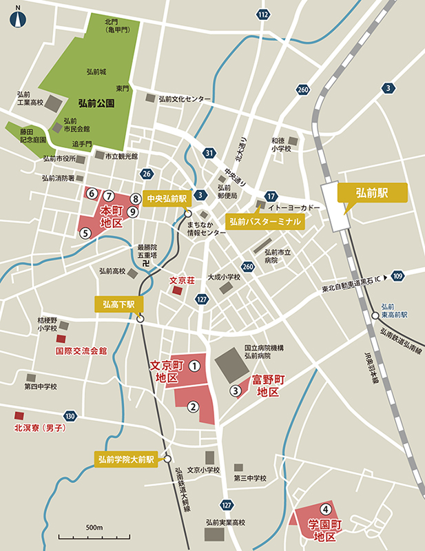 文京町キャンパスの位置
